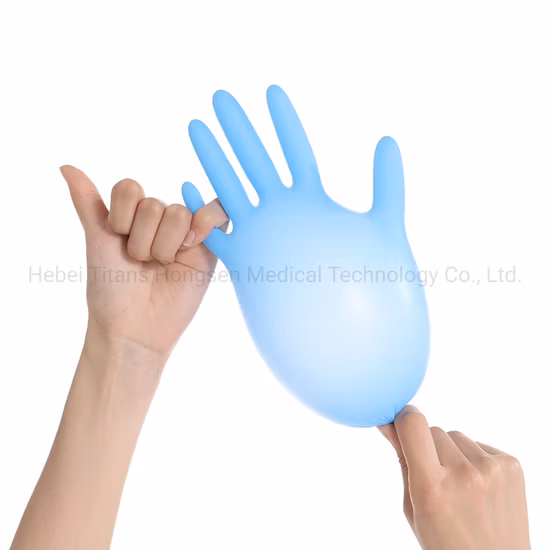 Manufacturer Powder-Free Nitrile Inspection Disposable Gloves for Food Touch