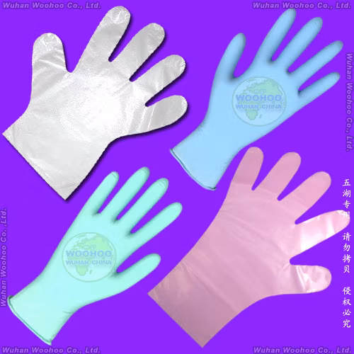Пластик/поли/CPE/HDPE/LDPE/PVC/винил/обследование/эластичный TPE, эластичный/прозрачный/хирургический/медицинский/смотровые одноразовые полиэтиленовые перчатки для пищевой промышленности